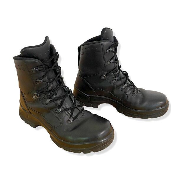 Haix Air Power P7 Black Leather Tactical Boots, Size 11.5 - Picture 2 of 9